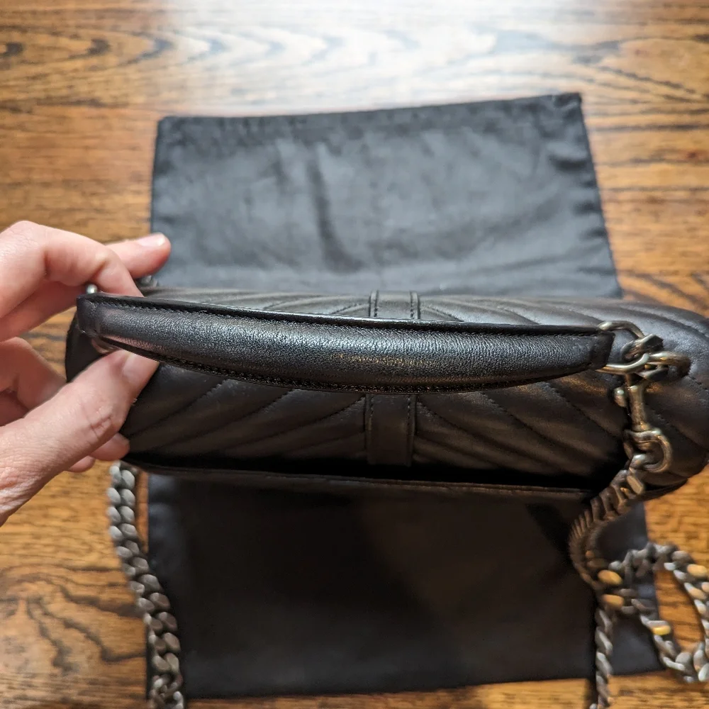 YSL College Black Gunmetal Bag Purse